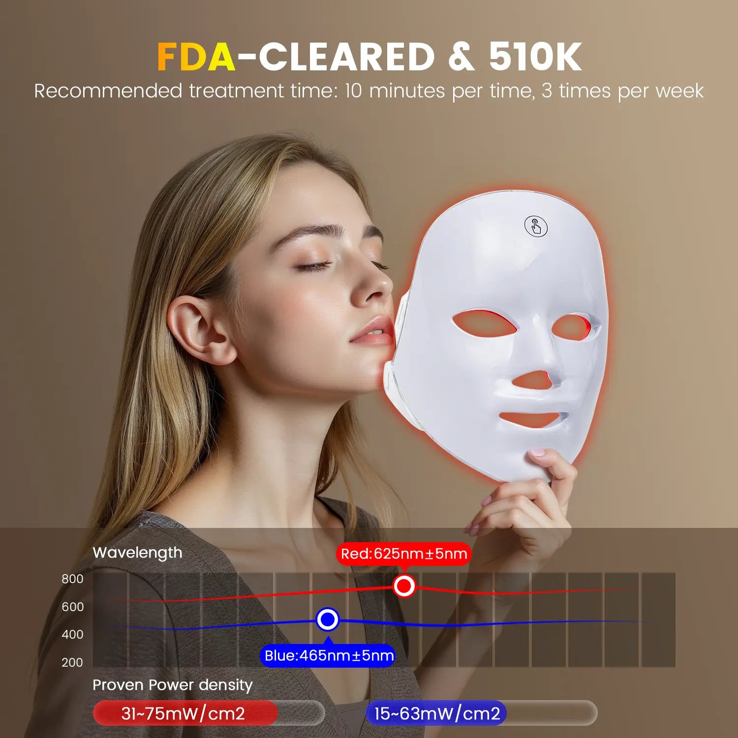 Red light therapy mask, 7-color LED photorejuvenation mask