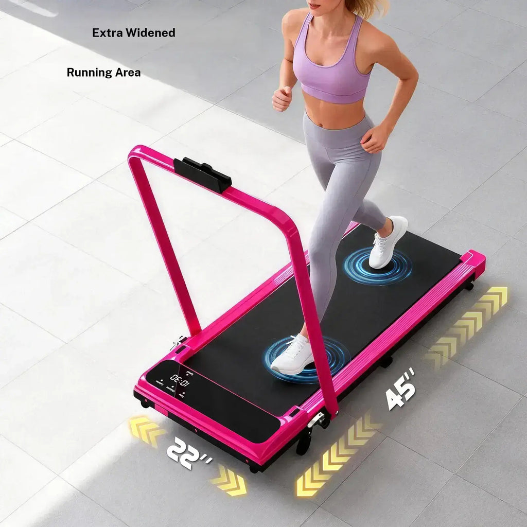 Foldable Handrail Adjustable Incline Treadmill