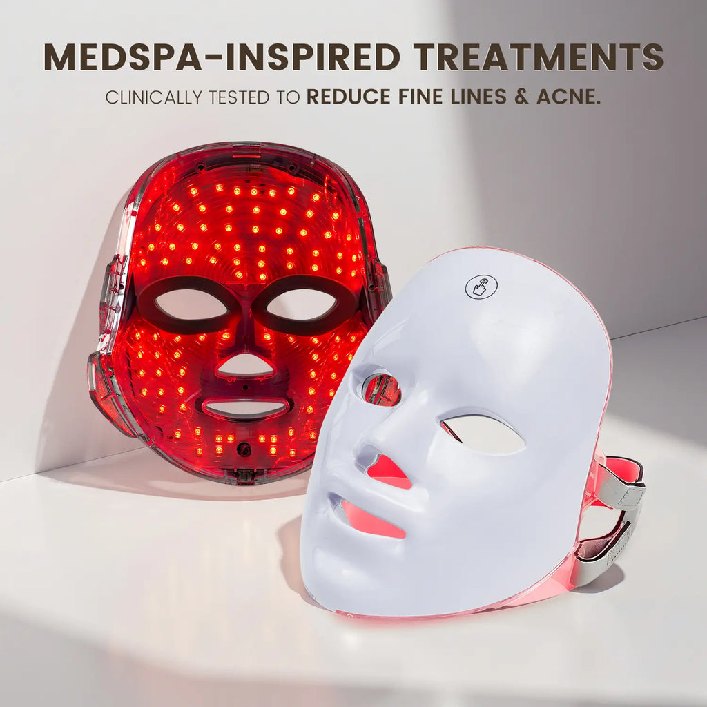 Red light therapy mask, 7-color LED photorejuvenation mask