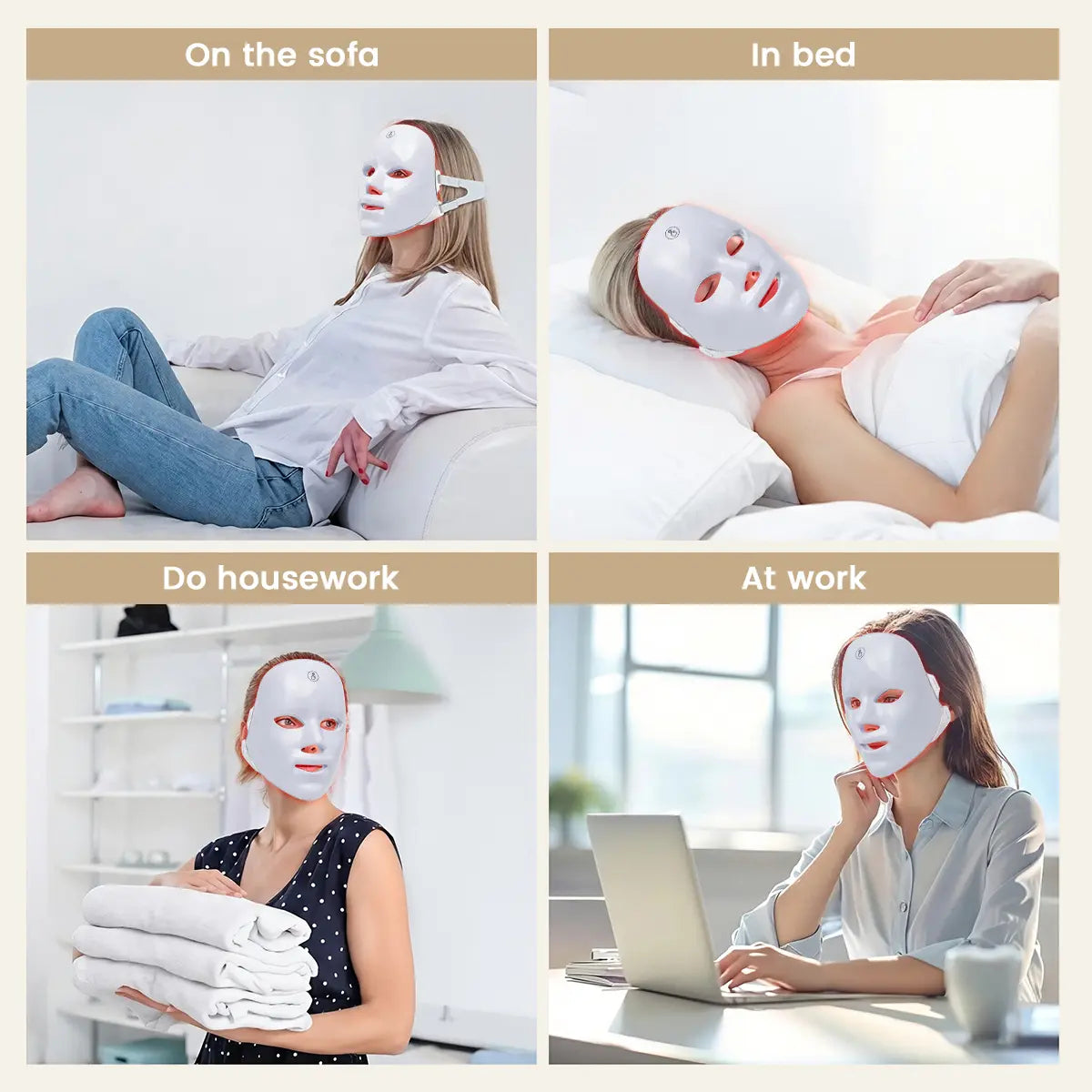 Red light therapy mask, 7-color LED photorejuvenation mask
