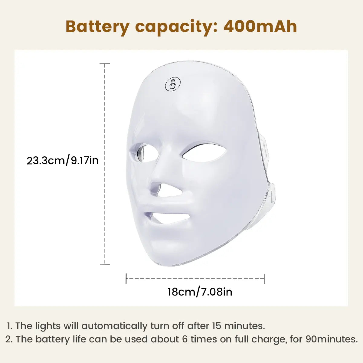 Red light therapy mask, 7-color LED photorejuvenation mask